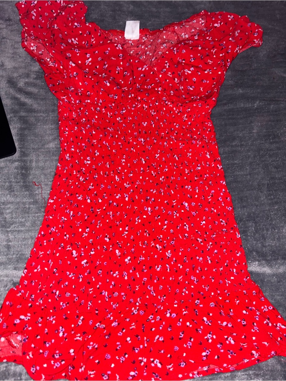 No Boundaries Red Floral Midi Dress